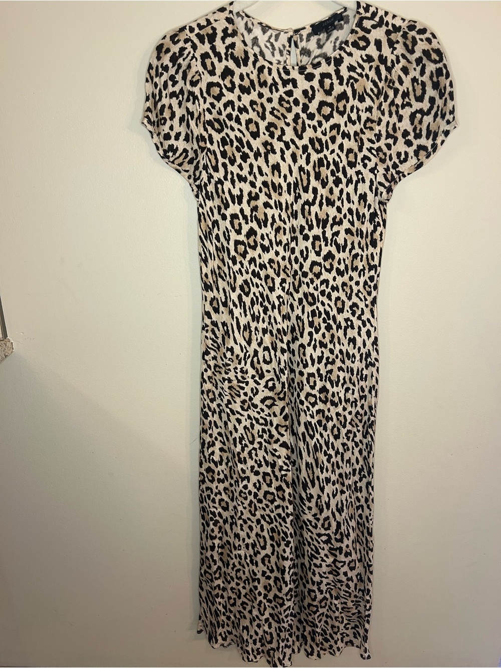J. Crew Beige and Black Leopard Print Maxi Dress